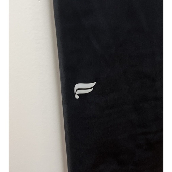 Fabletics Black Ribbed V Neck Cutout Back Athleisure Jumpsuit Leggings - Picture 8 of 11